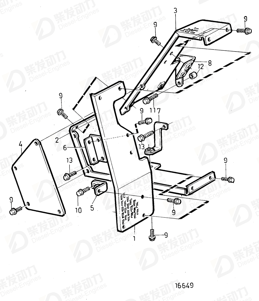 volvo penta Bracket 3825636 Drawing volvo penta Bracket 3825636 Drawing